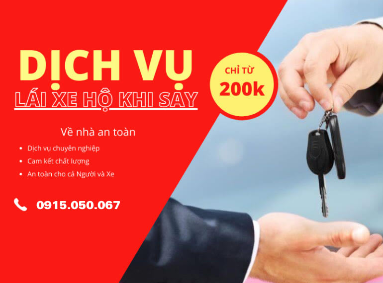 Dịch vụ lái xe hộ cho người say rượu bia về nhà TP Vinh Nghệ An